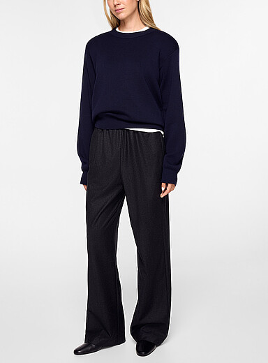 Rohe: Le pantalon d&eacute;contract&eacute; laine vierge Oxford pour femme