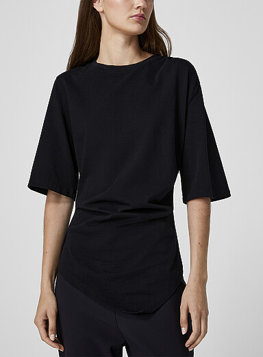 Rohe: Le t-shirt en jersey r&eacute;invent&eacute; Noir pour femme