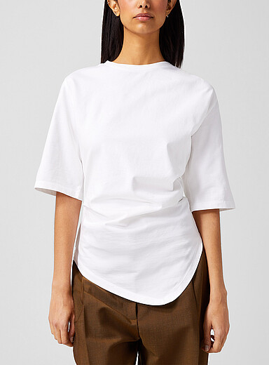 Rohe: Le t-shirt en jersey r&eacute;invent&eacute; Blanc pour femme