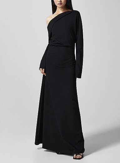 Rohe Black Black one-shoulder dress for women