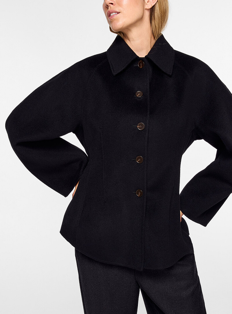 Double-faced wool fitted jacket product image (primary)