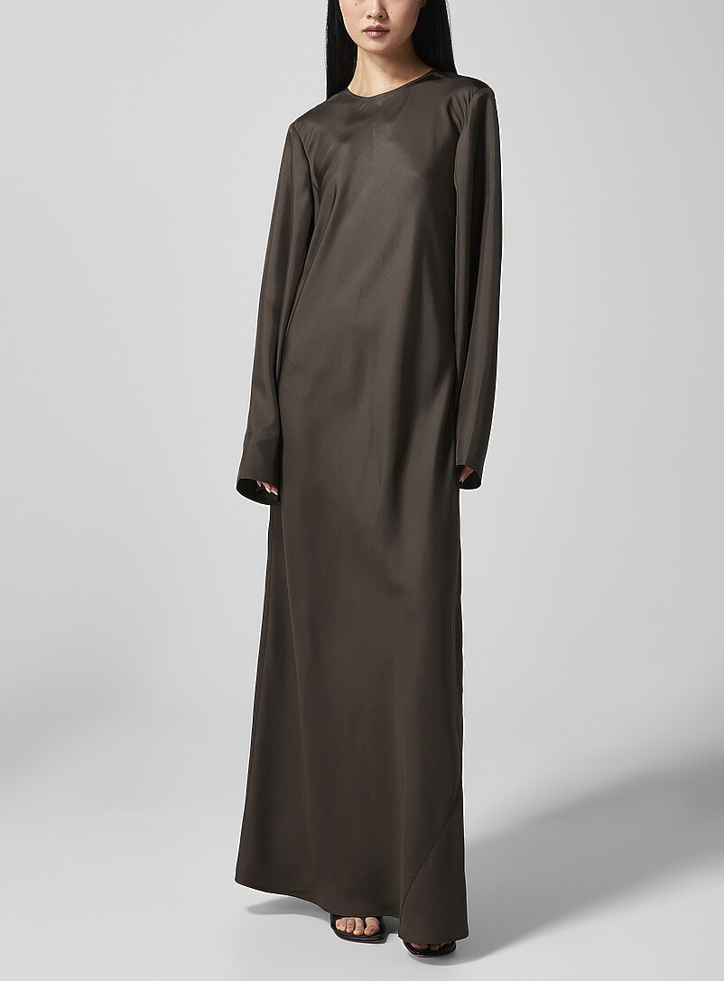 Pure Silk Loose-Sleeve Dress