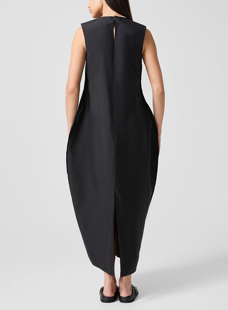 Sand silk-and-linen dress product image 2