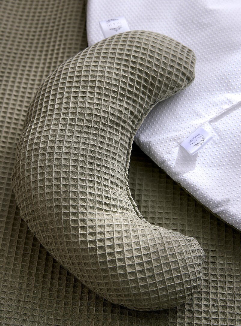 &Egrave;ve & Jul Ivory/Cream Beige Waffle play mat and cushion duo Kids