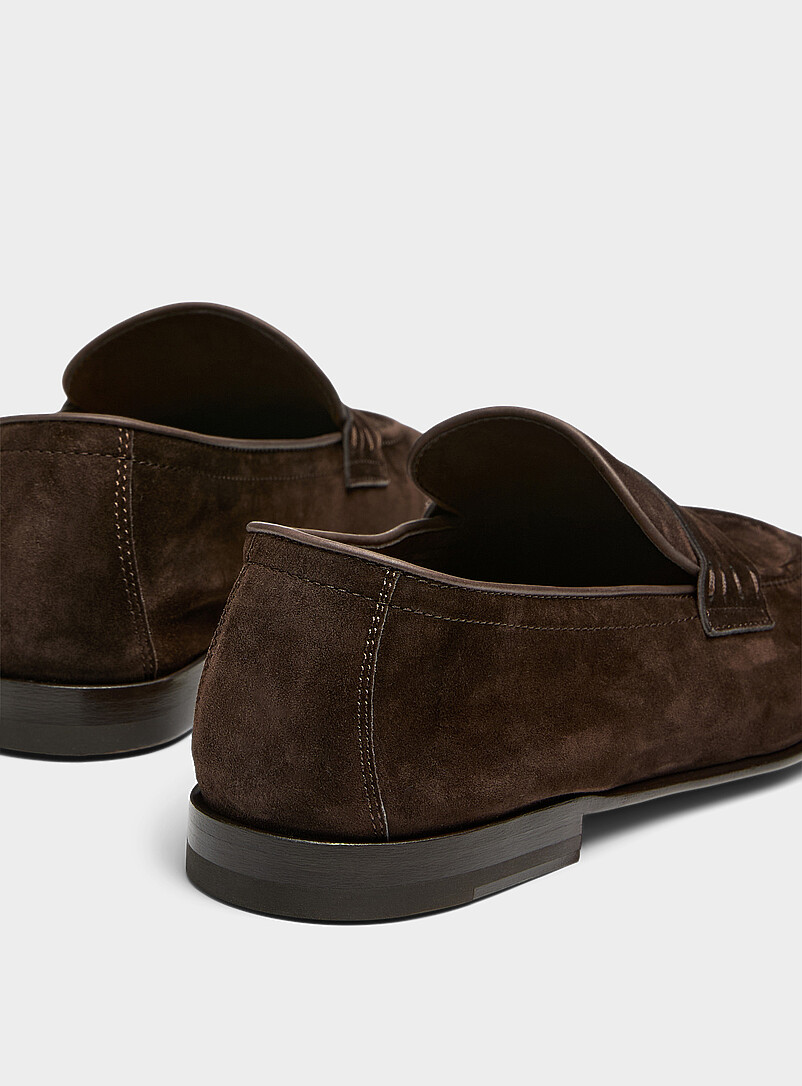 Elios chocolate brown suede loafers Men product image 2
