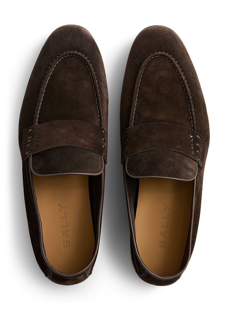 Elios chocolate brown suede loafers Men product image 3