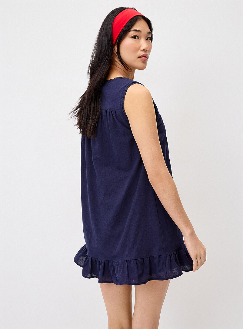 Needii Navy/Midnight Blue Floral slip-style dress for women