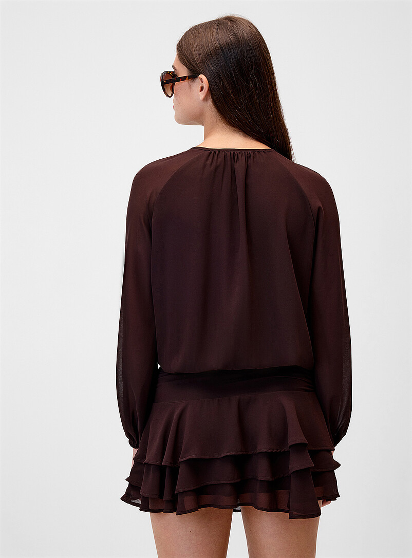Ruffled low-rise chiffon dress product image 3