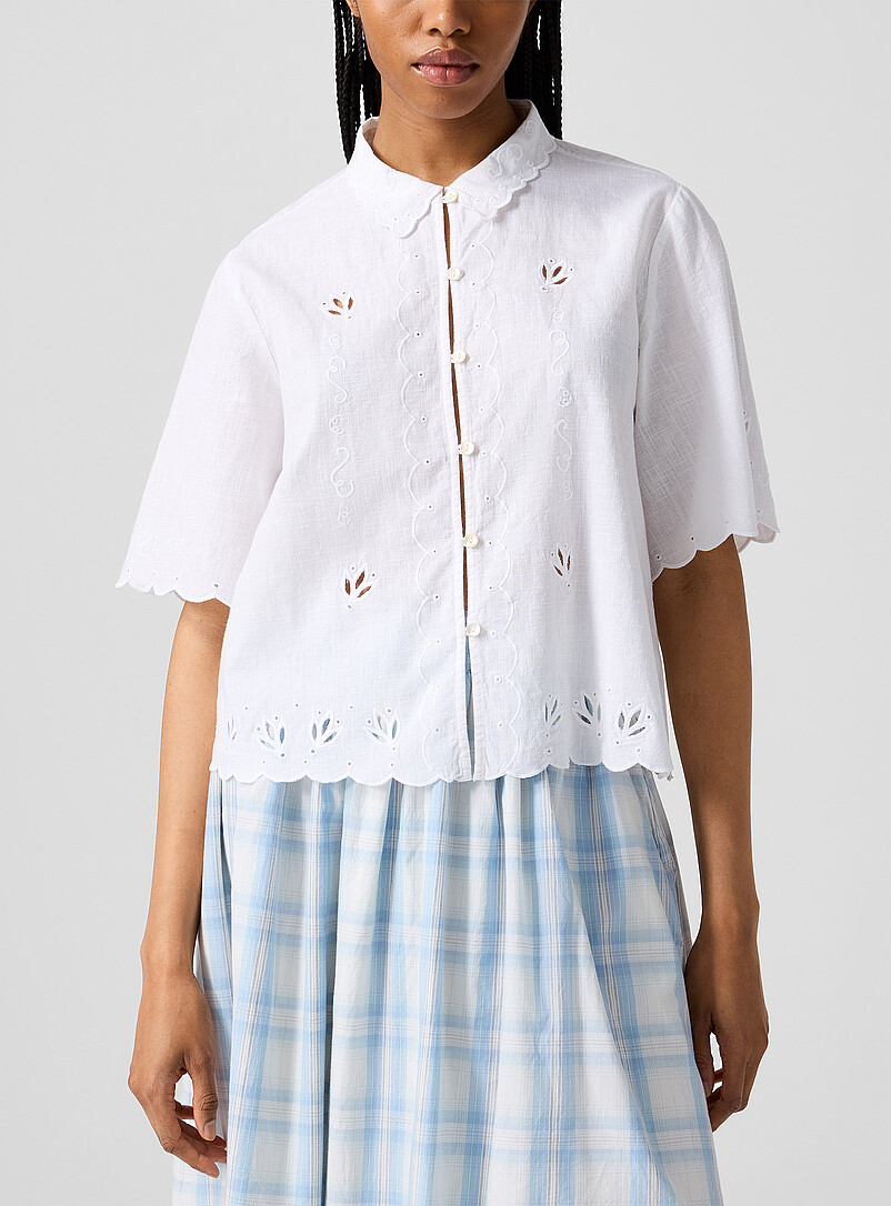 Organic cotton and linen blend Clea blouse product image (primary)