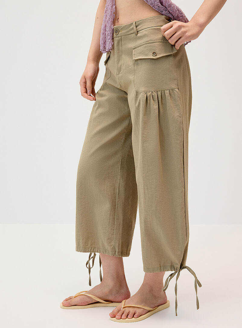 Twill wide-leg cropped pant | Twik | Shop Women%u2019s Wide-Leg
