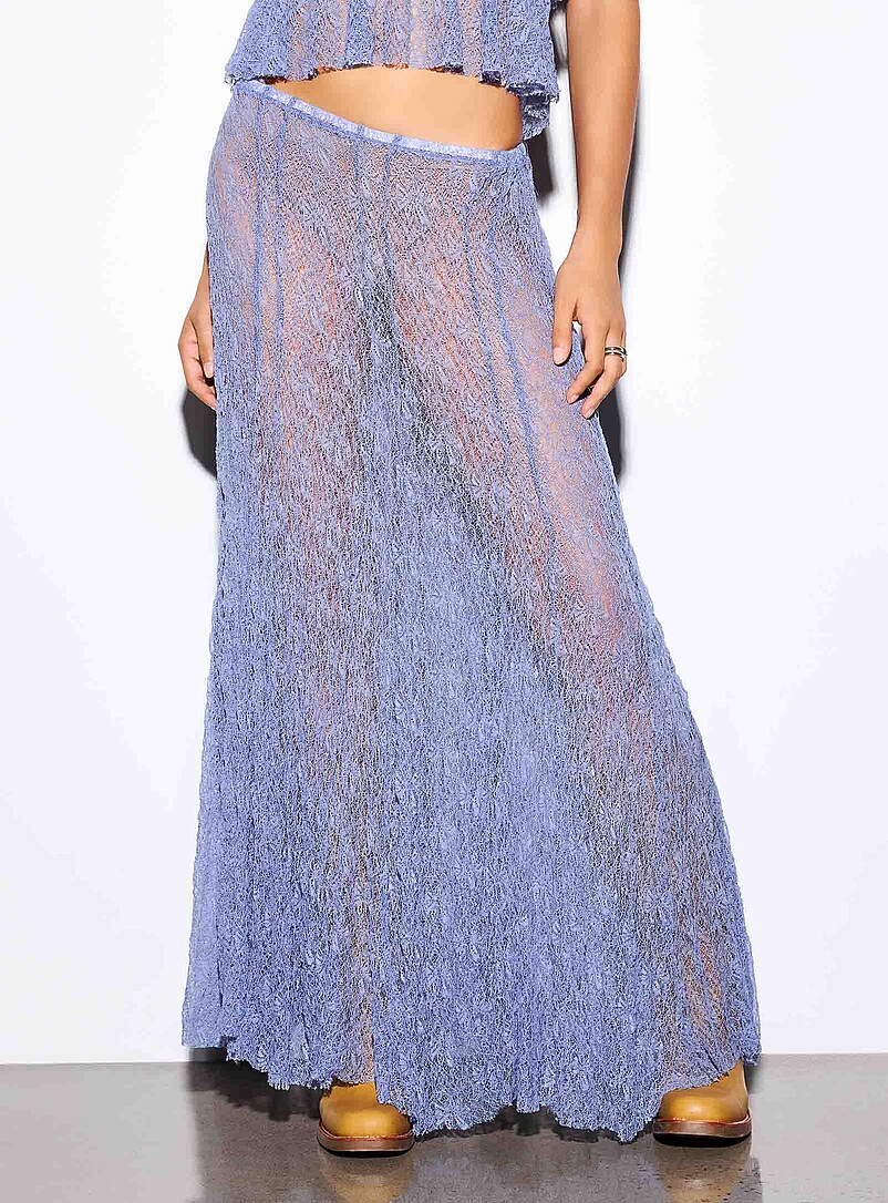 Supple sheer lace maxi skirt product image 2