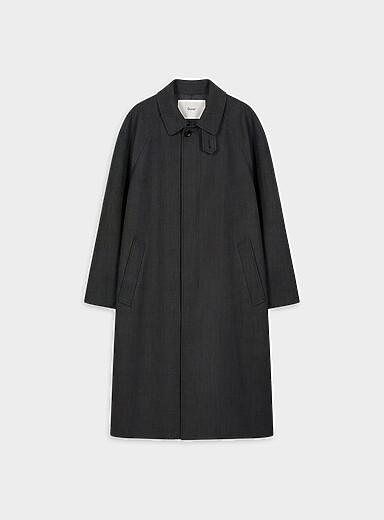 DUNST: Le manteau Mac unisexe m&eacute;lange de laine Charbon pour femme