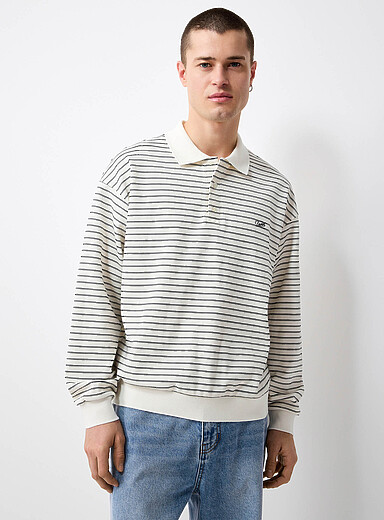 Dual-stripe piqu&eacute; polo