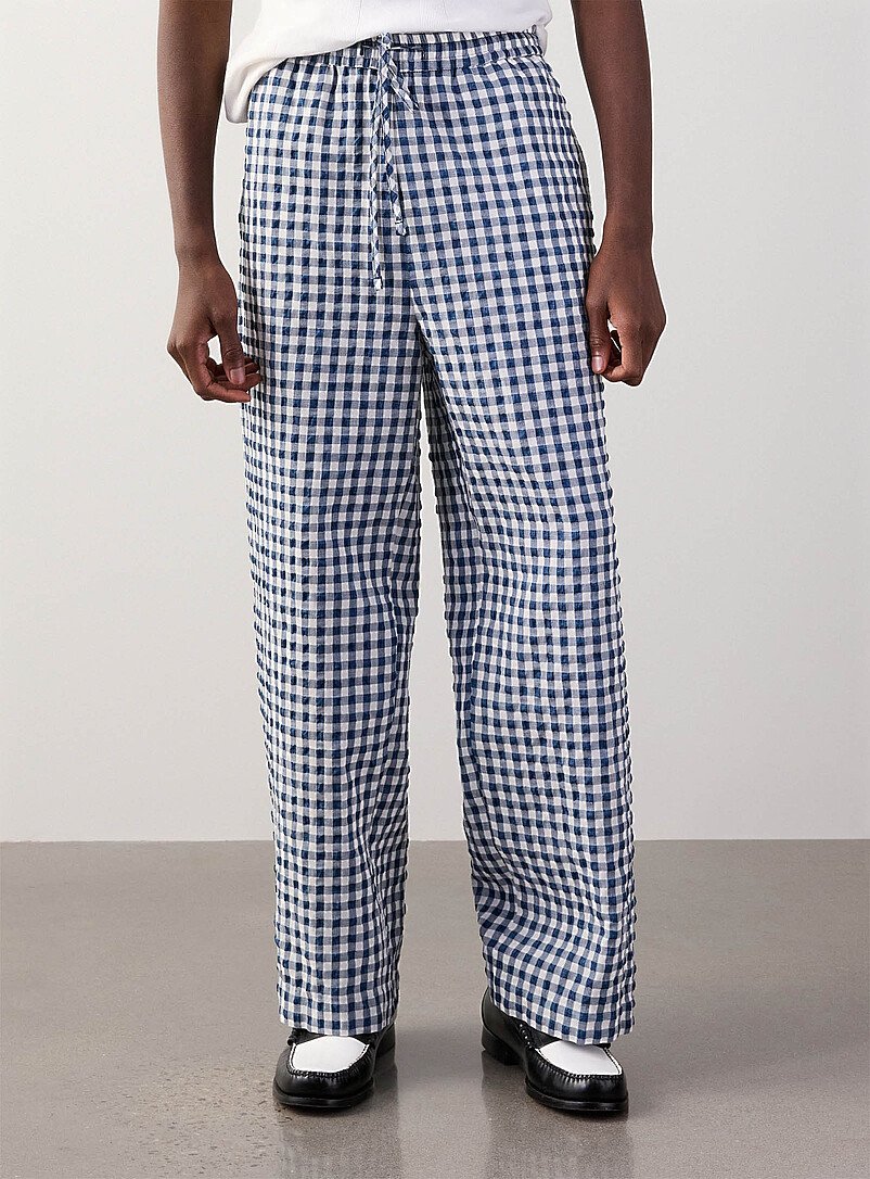 Gingham seersucker pant Loose fit product image 2
