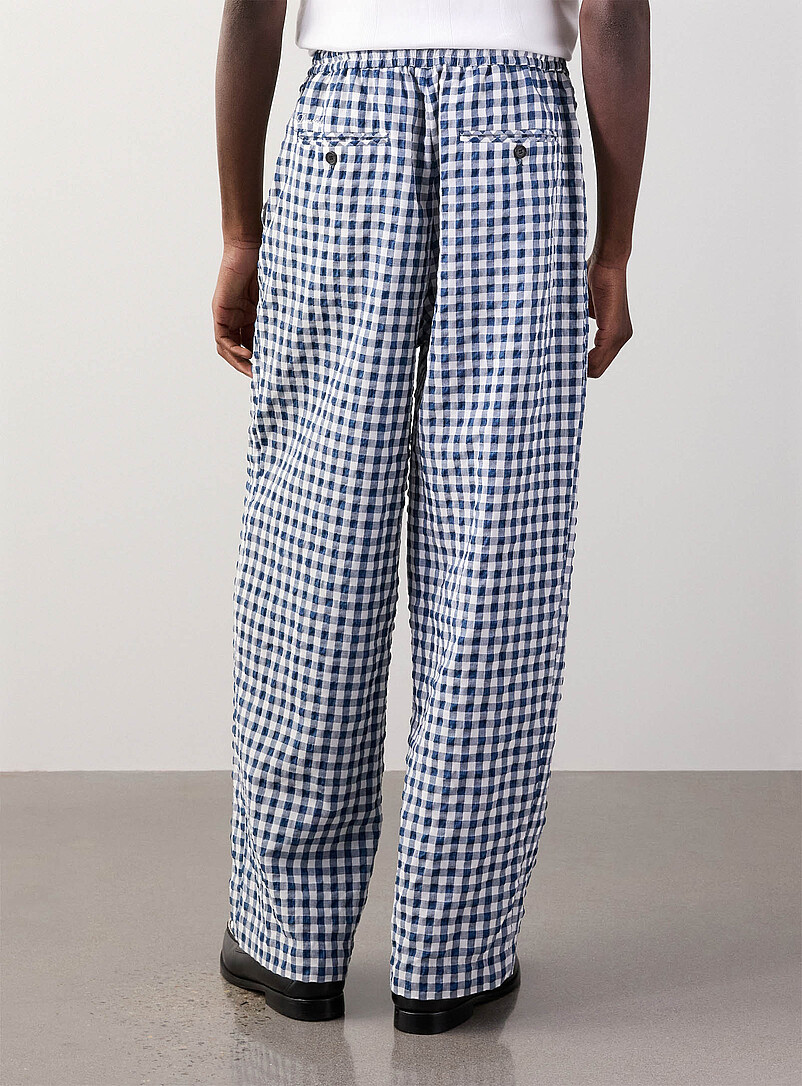 Gingham seersucker pant Loose fit product image 3