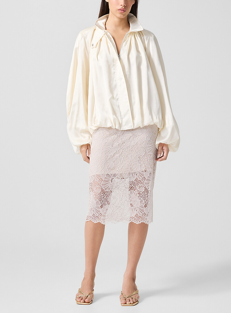 Openwork lace pencil skirt product image (primary)