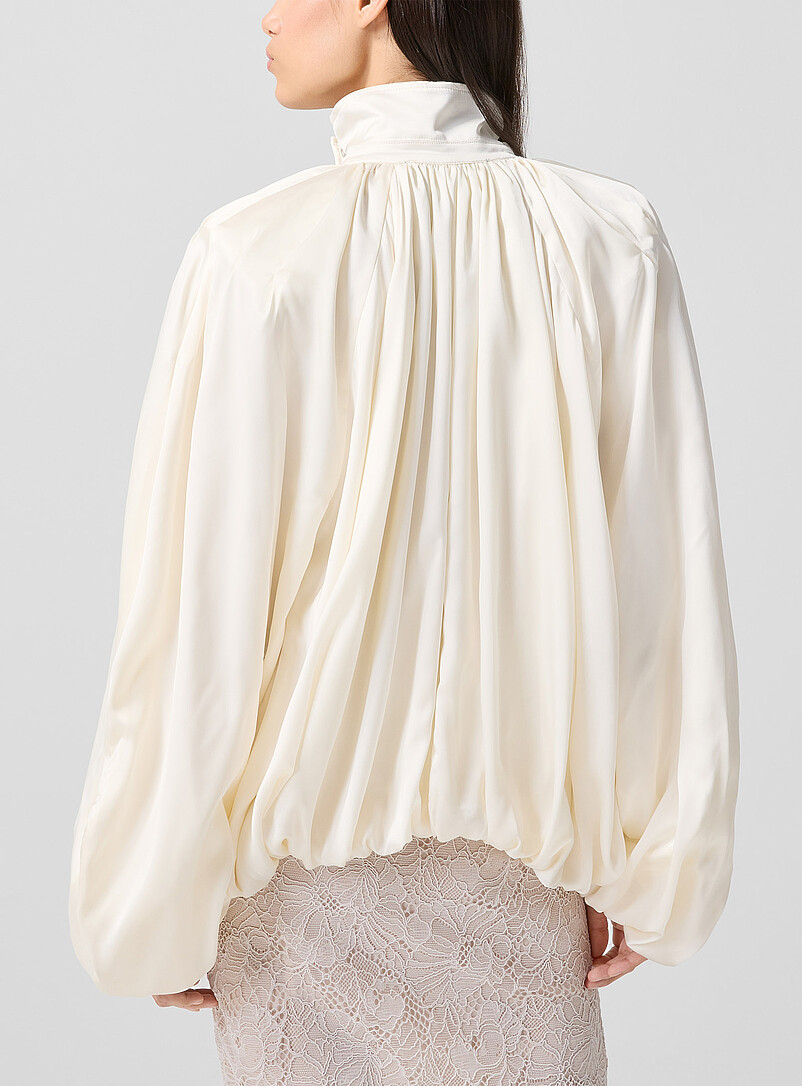 Satin draped bomber product image 3