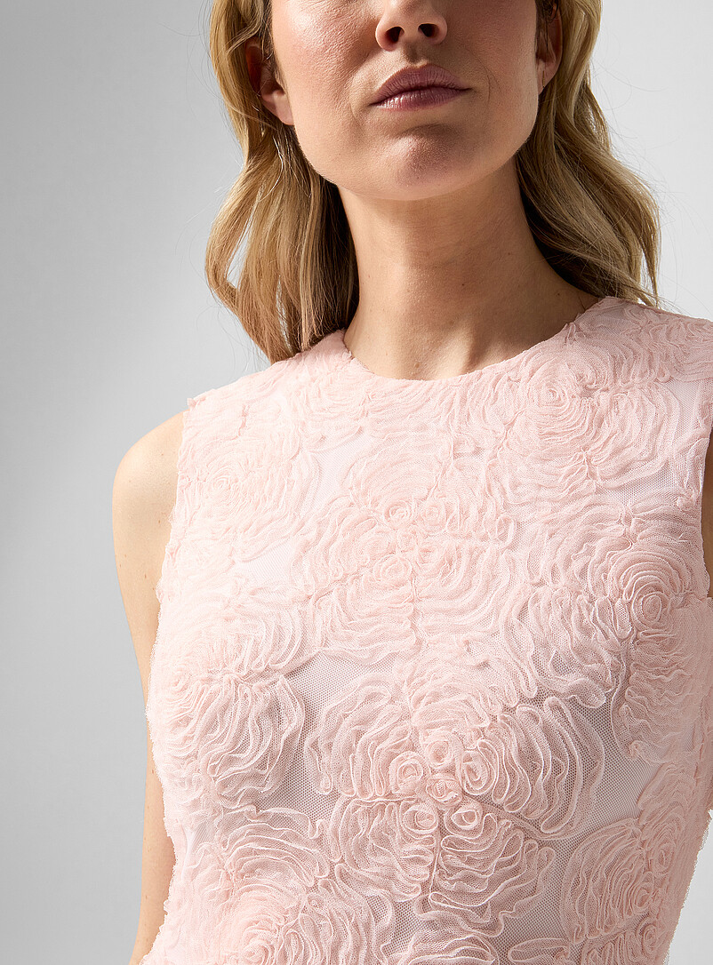 Floral micromesh maxi dress product image 2