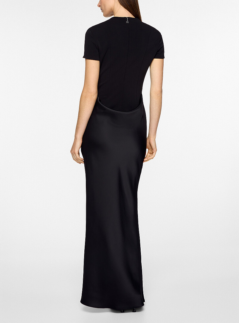 Cowl draped skirt long dress product image 3