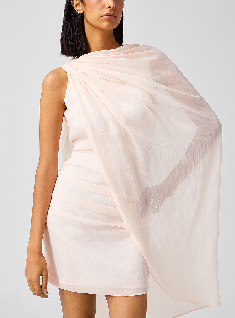 Diagonally draped fitted dress product image 2