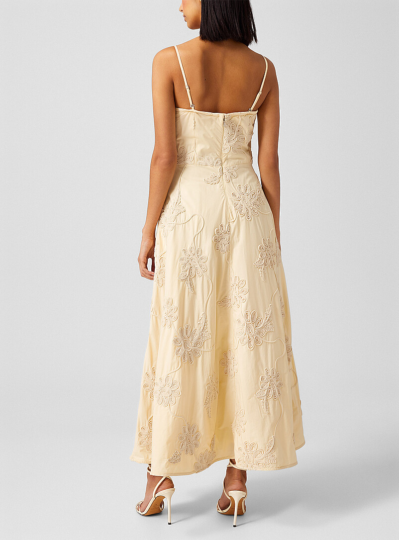 Embossed floral print maxi dress product image 3