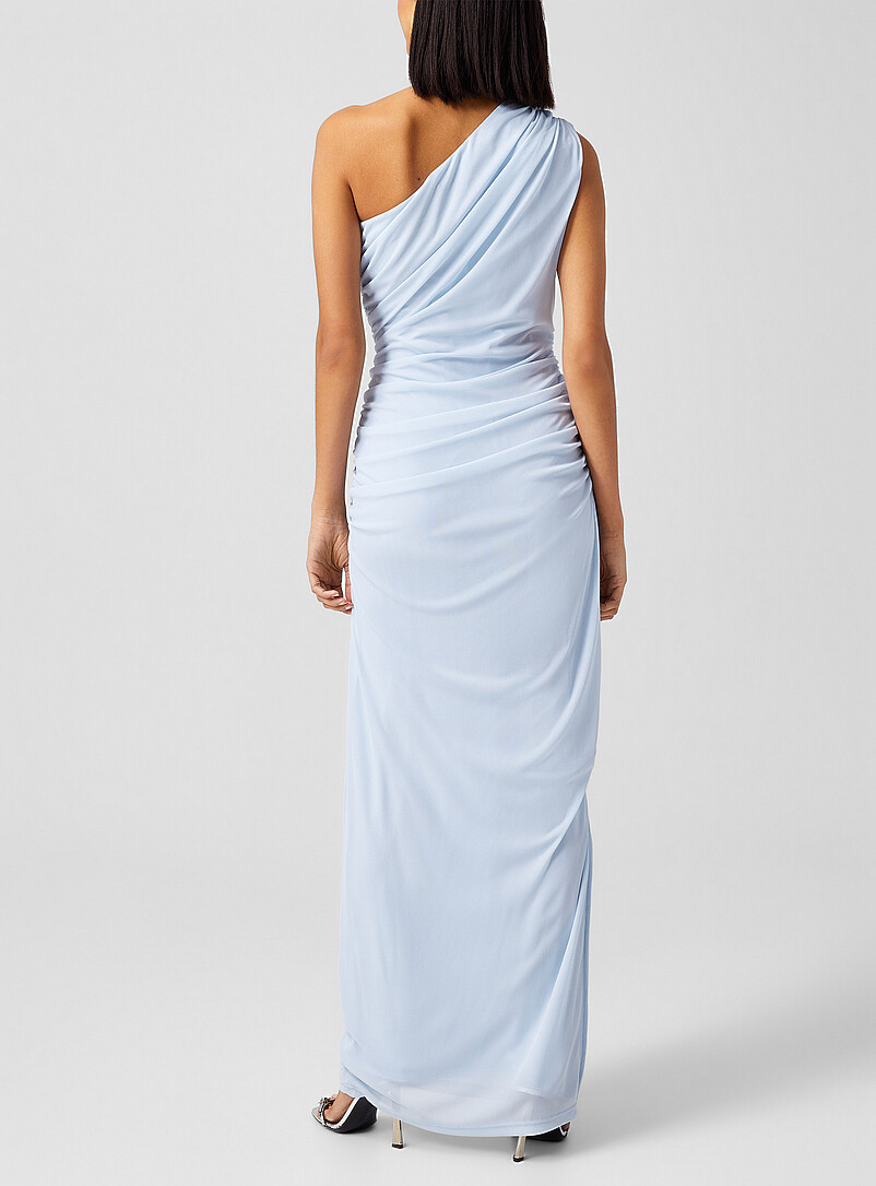 Diagonally draped fitted dress product image 3