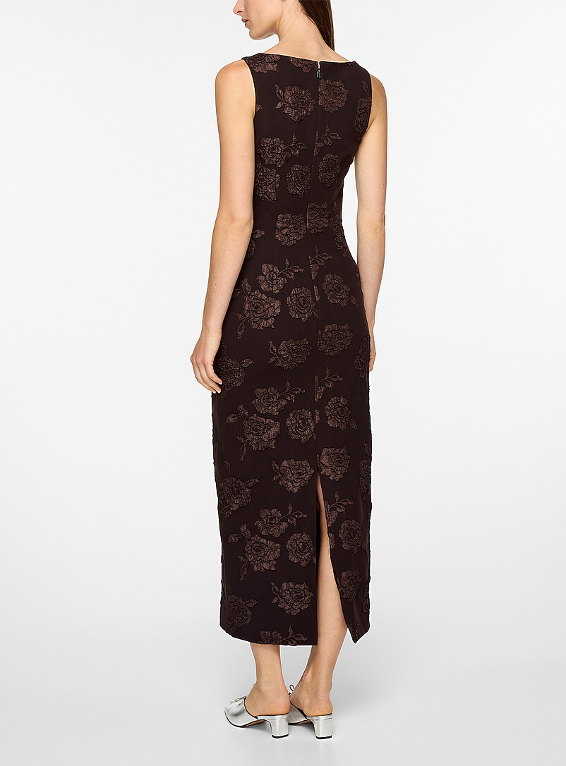 Tonal floral appliqués midi dress product image 3