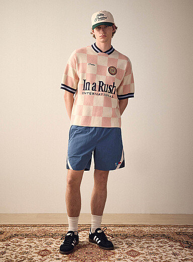 Retro woven track short