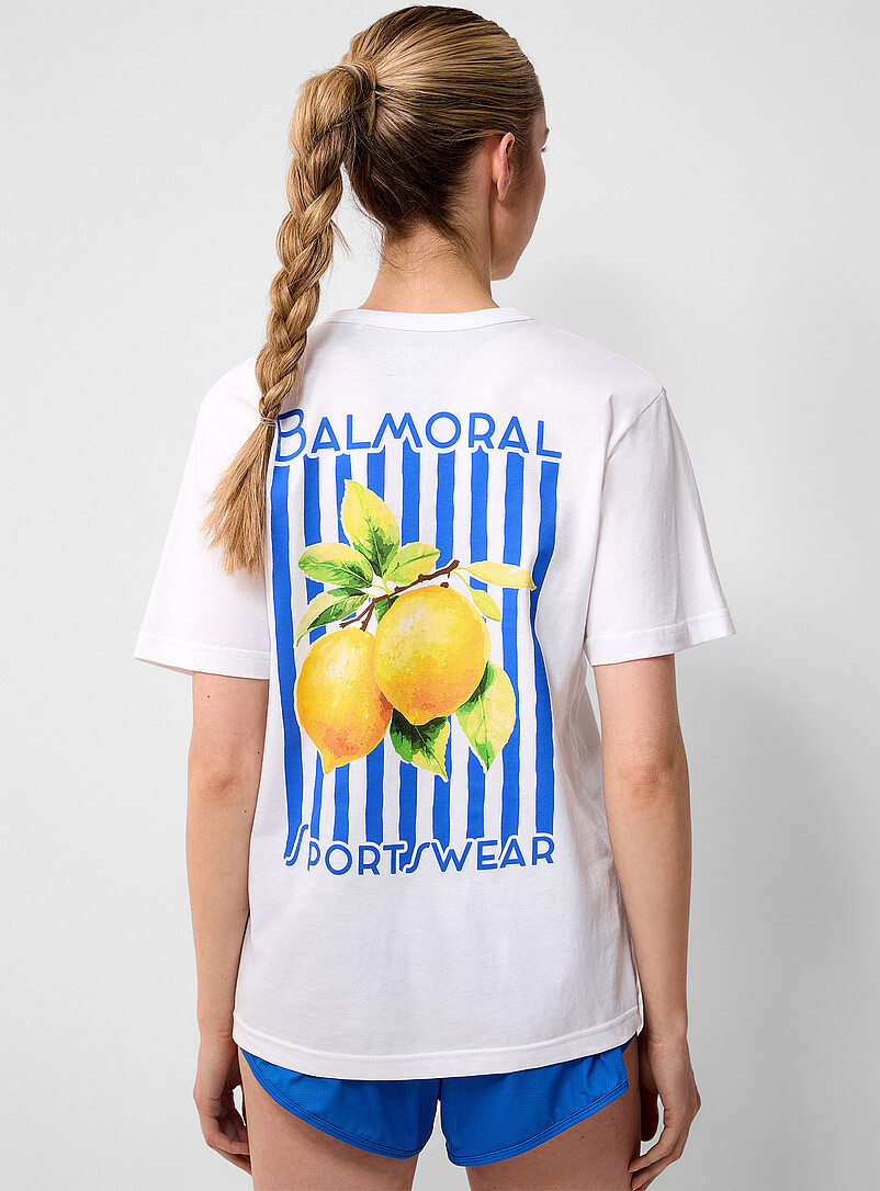 Balmoral: Le t-shirt imprim&eacute; citron Harvest Blanc pour femme