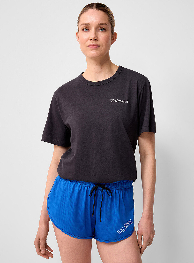 Balmoral: Le t-shirt imprim&eacute; craquel&eacute; Marlowe Noir pour femme