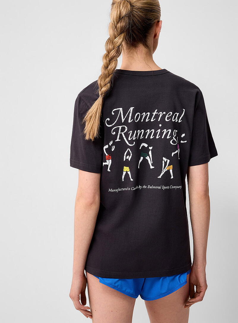 Balmoral Black Marlowe crackled print T-shirt for women