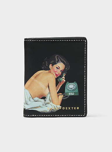 Pin-up woman print wallet