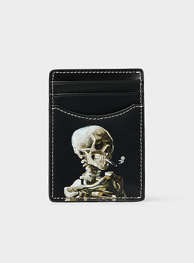Van Gogh skeleton print card holder