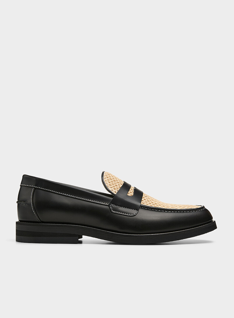 Duke + Dexter: Le fl&acirc;neur penny Wilde empeigne tress&eacute;e Homme Noir pour homme