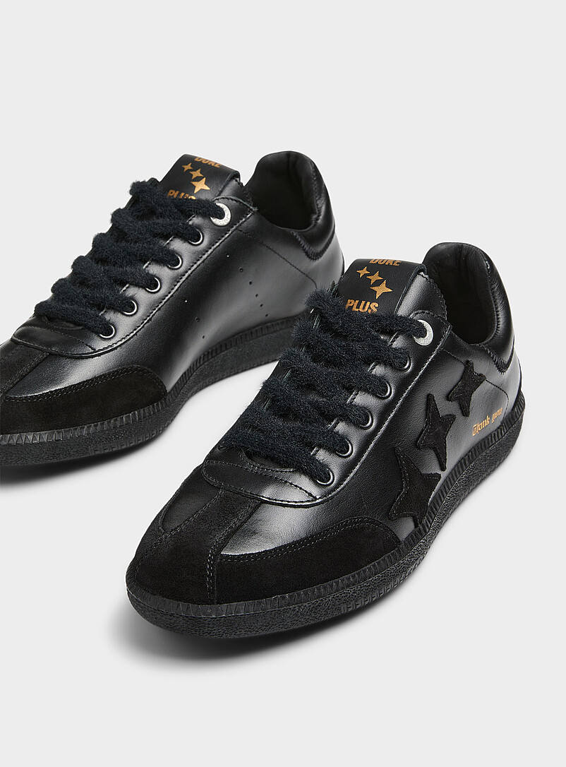 Duke + Dexter: Le sneaker Plus Duke noir accent l&eacute;opard Homme Noir pour homme