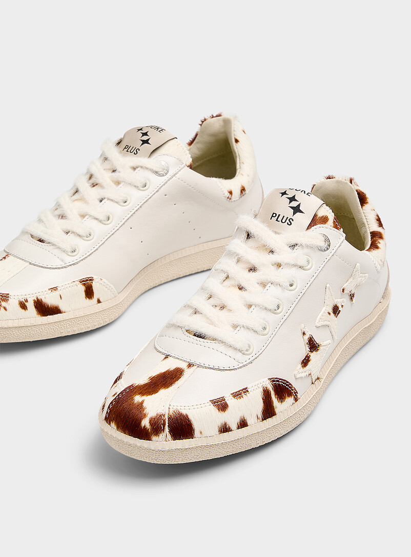 Duke + Dexter: Le sneaker Plus Duke accents vache Homme Blanc cass&eacute; pour homme
