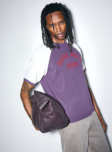 Duke + Dexter Mauve Raise Hell retro athletic T-shirt for men