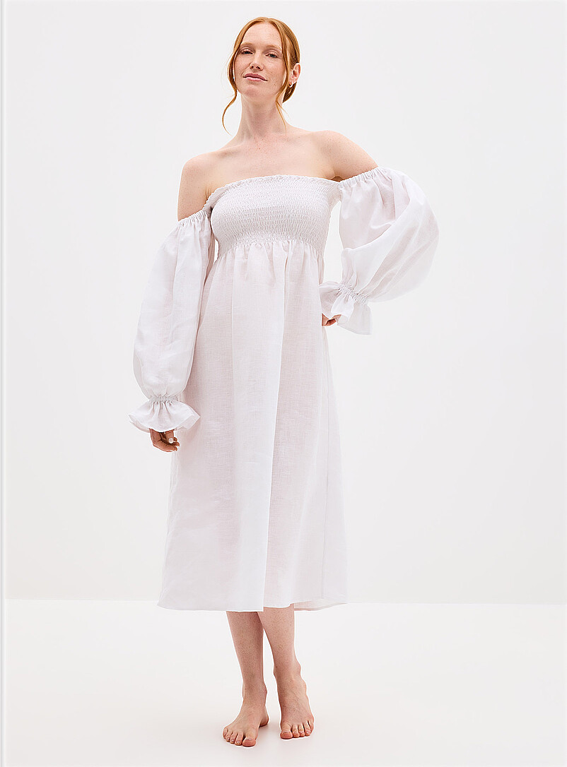 Atlanta pure linen nightgown product image (primary)