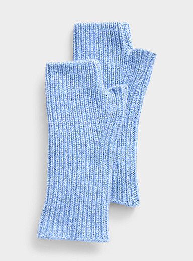 Unio Hamburg Pink Cashmere and merino fingerless mittens for women