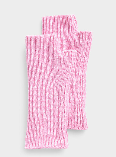 Cashmere and merino fingerless mittens