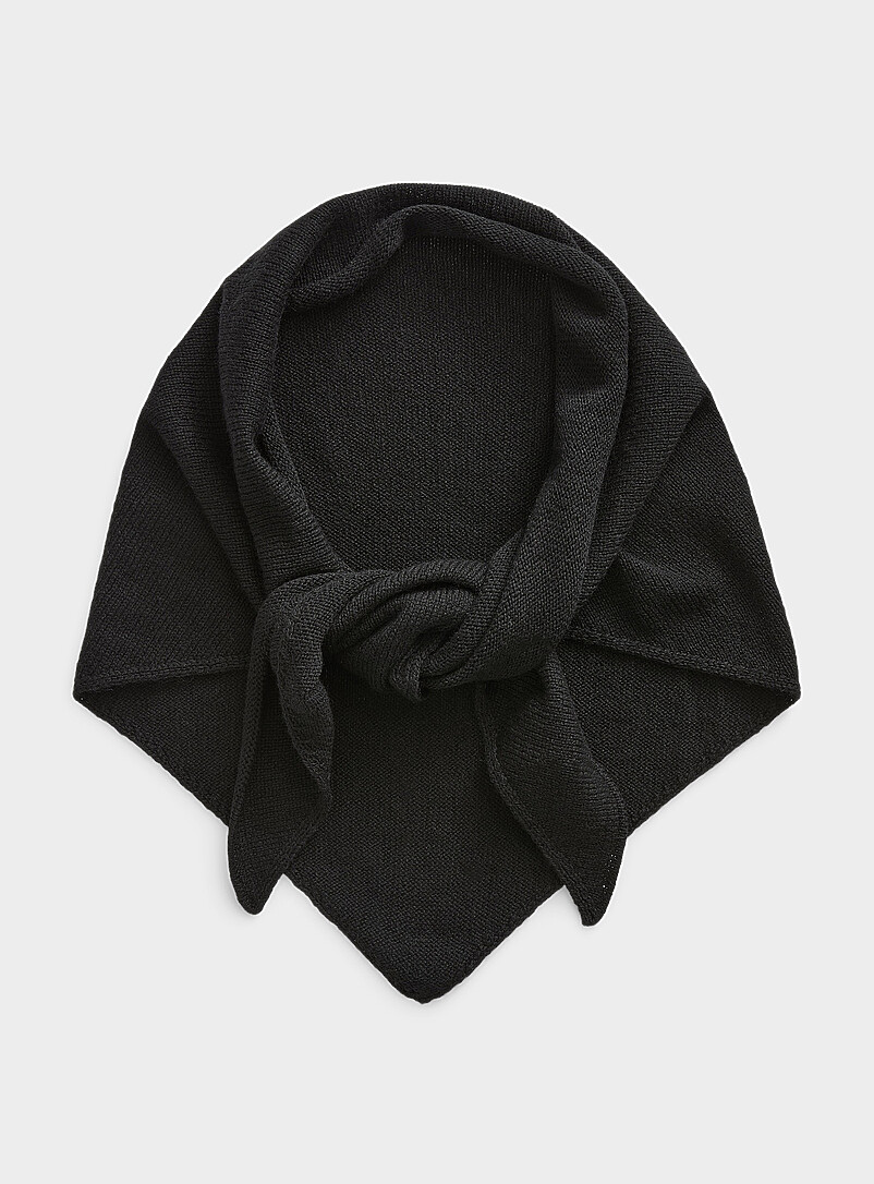 Cashmere and merino triangular scarf | Unio Hamburg | | Simons