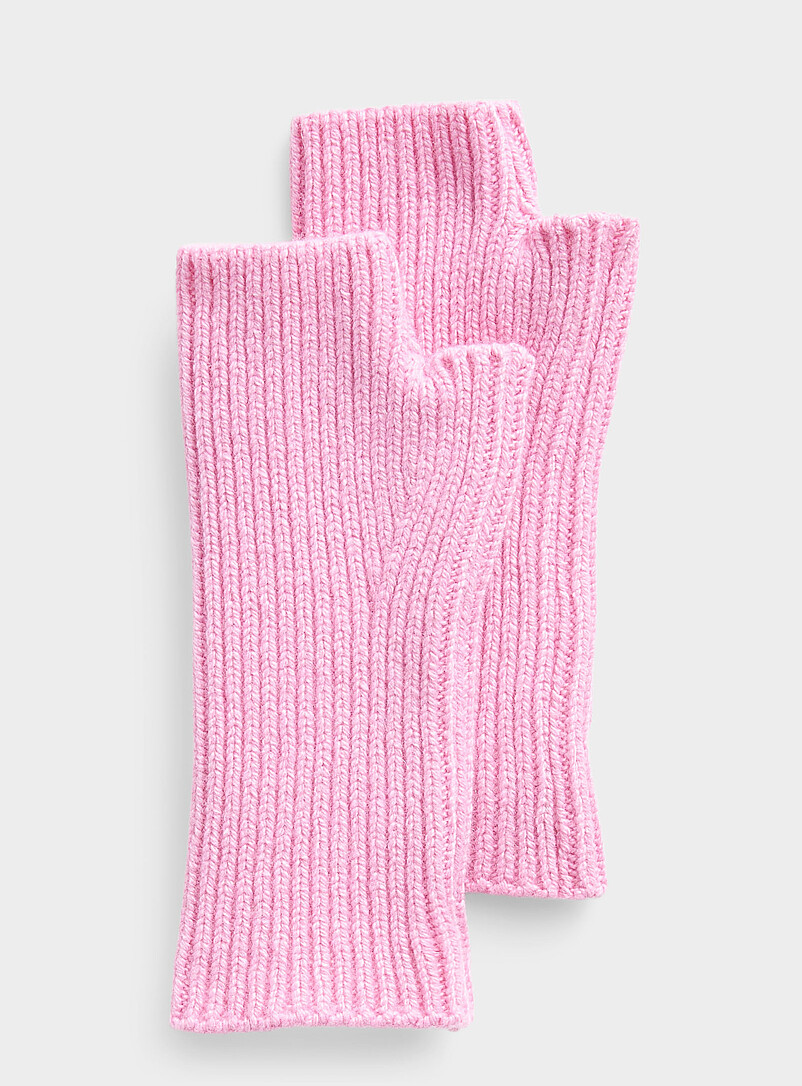 Cashmere and merino fingerless mittens product image (primary)