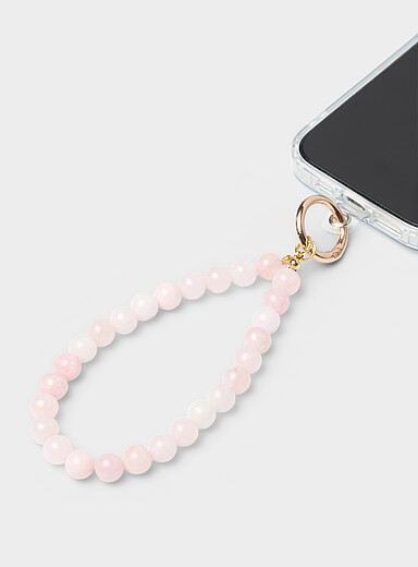 Simons: Le bracelet pour t&eacute;l&eacute;phone pierres naturelles Rose pour femme