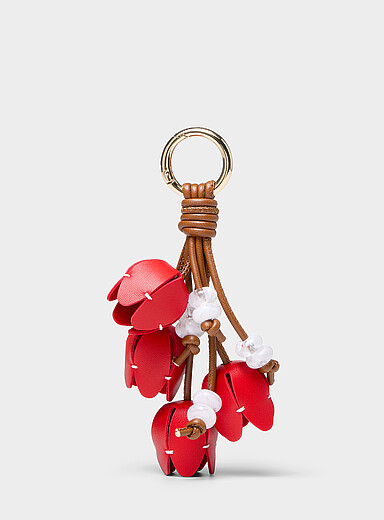 Tulip and bead bag charm
