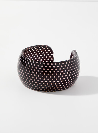 Le bracelet jonc ouvert mini pois