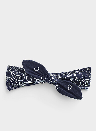 Paisley bow headband