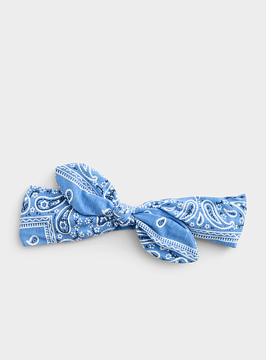 Paisley bow headband