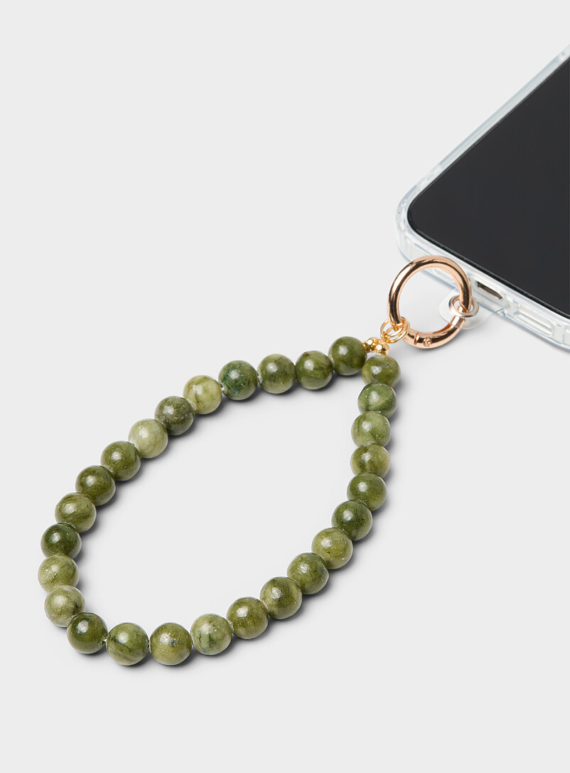 Natural stone phone wristlet product image (primary)