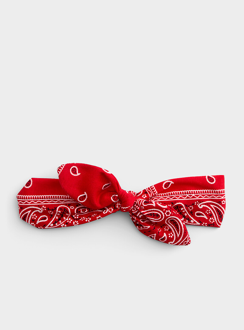 Paisley bow headband product image (primary)