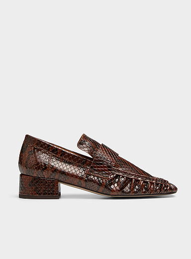 Maguire Brown Navas gathered snakeskin leather loafers <b>Made in Spain</b> Women for women